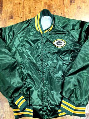Vintage Chalk Line Green Bay Packers Satin Snap Jacket M